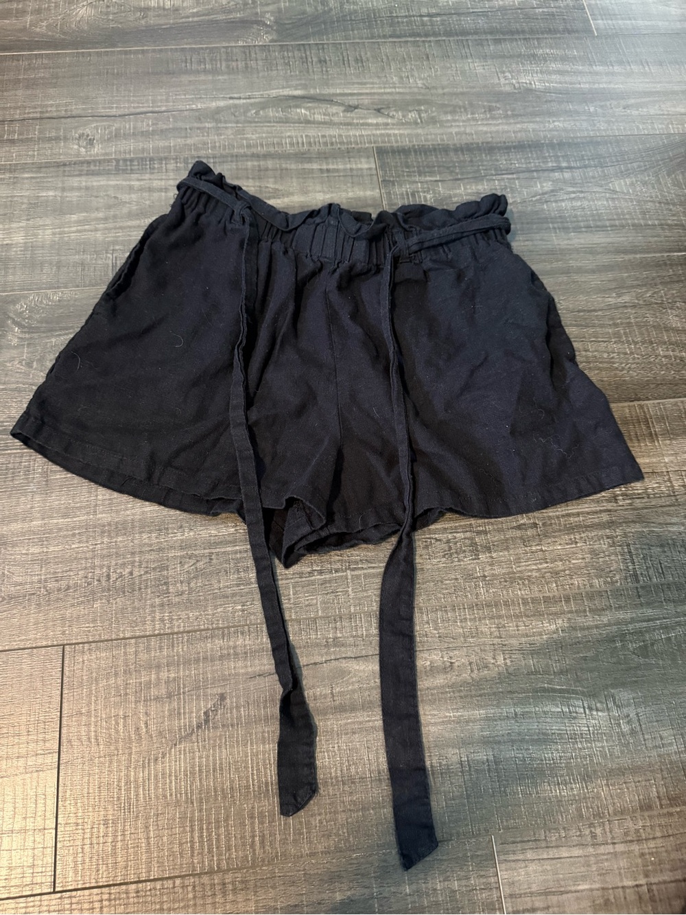 Aeropostale Black Tie-Waist Women's Shorts